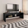 TV staliukas Televizoriaus spintelė, juoda, 120x40x40cm, apdirbta mediena