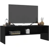 TV staliukas Televizoriaus spintelė, juoda, 120x40x40cm, apdirbta mediena