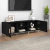 TV staliukas Televizoriaus spintelė, juoda, 150x30x50cm, apdirbta mediena