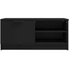 TV staliukas Televizoriaus spintelė, juoda, 80x35x36,5cm, apdirbta mediena