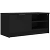 TV staliukas Televizoriaus spintelė, juoda, 80x35x36,5cm, apdirbta mediena