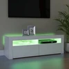 TV staliukas Televizoriaus spintelė su LED apšvietimu, balta, 120x35x40cm