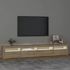TV staliukas Televizoriaus spintelė su LED apšvietimu, ąžuolo, 240x35x40cm