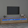 TV staliukas Televizoriaus spintelė su LED apšvietimu, ąžuolo, 240x35x40cm