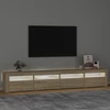 TV staliukas Televizoriaus spintelė su LED apšvietimu, ąžuolo, 240x35x40cm
