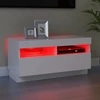 TV staliukas Televizoriaus spintelė su LED apšvietimu, balta, 80x35x40cm