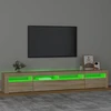 TV staliukas Televizoriaus spintelė su LED apšvietimu, ąžuolo, 240x35x40cm