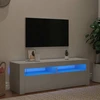 TV staliukas Televizoriaus spintelė su LED apšvietimu, balta, 120x35x40cm