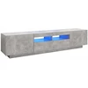 TV staliukas Televizoriaus spintelė su LED, betono pilka, 180x35x40cm