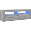 TV staliukas Televizoriaus spintelė su LED, pilka ąžuolo, 120x35x40cm