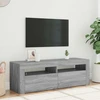 TV staliukas Televizoriaus spintelė su LED, pilka ąžuolo, 120x35x40cm