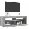 TV staliukas Televizoriaus spintelė su LED, pilka ąžuolo, 120x35x40cm