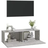TV staliukas Televizoriaus spintelės, 2vnt., pilkos, 100x30x30cm, mediena