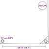 Tentas, baltas, 650 g/m², 2,5x3,5 m