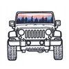 Termo siuvinėta aplikacija ant rankovės, lopas, emblema - visureigis, Jeep