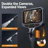 Teslong endoskopinė kamera su dviem objektyvais ir apšvietimu, pasukama endoskopinė kamera, endoskopas su 4,5 colio lcd ekranu, endoskopinės kameros judanti galvutė, inspekcinės kameros vamzdžio kamera (1,55 metro/8,5 mm)