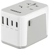 Tessan kelioninis adapteris visame pasaulyje, universalus kelioninis adapteris su 2 Usb A ir 3 Usb C, tarptautinis lizdo adapteris, kelioninis kištuko adapteris visame pasaulyje, skirtas Jav, Anglijai, Japonijai, Tailandui, Australijai, kelionėms