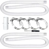 Tfsze 2 vnt. baseino žarna 32 mm baseino siurbliams, 150 cm plaukimo baseino žarna, atspari Uv ir chloruotam vandeniui siurblio žarna, lanksti žarna baseino siurbliui, baseino žarna su 4 apsauginiais spaustukais (balta)