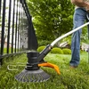 Tgnisi Žolių šepetys krūmapjovei - 25.4mm skylės plieno šepetys laukinių žolių šepetys pakeitimo priedas vejapjovei efektyvus piktžolių samanų pašalinimas (8")