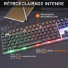 The G-lab - Combo Yttrium - žaidimų rinkinys Azerty Rgb žaidimų klaviatūra su 105 klavišais ir 19 klavišų Anti-ghosting - žaidimų pelė 2400 Dpi - žaidimų pelės kilimėlis - Pc Ps4 Ps5 - naujas