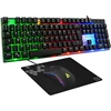 The G-lab - Combo Yttrium - žaidimų rinkinys Azerty Rgb žaidimų klaviatūra su 105 klavišais ir 19 klavišų Anti-ghosting - žaidimų pelė 2400 Dpi - žaidimų pelės kilimėlis - Pc Ps4 Ps5 - naujas