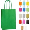Thepaperbagstore 10 itin mažų popierinių maišelių vakarėliams ir dovanoms su rankenėlėmis - žali - 140 x 210 x 80 mm