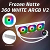 Thermalright Tr Frozen Notte 360 Baltas Argb Cpu aušintuvas, vandens Cpu aušintuvas, Cpu aušintuvo specifikacijos 360 Baltas, dvigubas ventiliatorius Pwm, S-fdb V2 guoliai, tinka Amd/am4, Am5, Lga1851