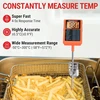Thermopro Tp510 mėsos termometras, grilio termometras su 20 cm ilgio zondu, cukraus termometras su puodo spaustuku, kepimo termometras, skaitmeninis vandeniui atsparus virtuvės termometras skysčiams, aliejui, pienui, šokoladui