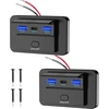 Thlevel 12v Usb C lizdo įkrovimo lizdas 66w automobilinis įkroviklis mobiliajam telefonui greitas įkrovimas dvigubas Qc3.0 ir Pd3.0 atsparus vandeniui su jungikliu skirtas 12v-24v automobiliui, valčiai, kemperiui