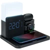 Thomson Cl800i 4-in-1 žadintuvas ir įkrovimo stotelė, naktinė lempa su skirtingu intensyvumu ir spalvomis, juoda
