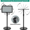 Thrivingtree informacinis stovas, din a3, 420 x 297 mm, reguliuojamo aukščio, nerūdijančio plieno klientų stabdiklis, plakato stovas, ekspozicinis stovas, reklaminis stovas (juodas, a3) (Ekspozicinė prekė)