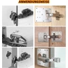Ticklely 20 vnt. vyrių remonto komplektas, nerūdijančio plieno remonto detalė šoninei vyrių plokštei su varžtais, nerūdijančio plieno vyrių remonto komplektas, tinkamas spintelėms, baldams, stalčiams, langams