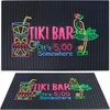 Tiki baro kilimėlis stalviršiui 56x35,5 cm didelis storas guminis baro kilimėlis It's 5 O'clock Somewhere unikalus dizainas Havajų Luau vakarėlio dekoracijos lašėjimo kilimėlis