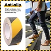 Tikplus neslystanti juosta, 2 ritiniai 5 cm x 10 m barjerinė juosta, geltona juoda, neslystanti juosta, lipni grindų žymėjimo juosta, neslystančios juostelės, skirtos naudoti patalpose ir lauke