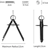 Tikslus metalinis geometrinis kompasas su priedais