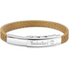Timberland Amity Tdagb0001602 vyriška apyrankė, nerūdijantis plienas, sidabro ir rudos odos, ilgis: 18 cm + 10 cm, nerūdijančio plieno oda, be brangakmenių
