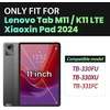 Timecity dėklas, skirtas lenovo tab m11 (tb330fu/tb330xu) 11 colių planšetiniam kompiuteriui su rašiklio laikikliu/rašiklio laikikliu/360° rankos dirželiu, skirtas tab k11 lte 2024/lenovo xiaoxin pad 2024 (tb331fc) - juodas