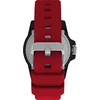 Timex Main Street vyriškas laikrodis 42mm raudonas silikoninis dirželis juodas ciferblatas juodas korpusas Tw5m61000, raudonas, modernus