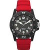 Timex Main Street vyriškas laikrodis 42mm raudonas silikoninis dirželis juodas ciferblatas juodas korpusas Tw5m61000, raudonas, modernus