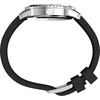 Timex vyriškas klasikinio stiliaus 41 mm laikrodis – juodas silikoninis dirželis, juodas ciferblatas, nerūdijančio plieno korpusas
