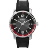 Timex vyriškas klasikinio stiliaus 41 mm laikrodis – juodas silikoninis dirželis, juodas ciferblatas, nerūdijančio plieno korpusas