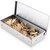 Tinmix Rūkykla dėžutė kepsninei, skirta medienos drožlėms, nerūdijančio plieno rūkykla dėžutė, nedeformuojama, geriausi kepsninės priedai anglies ir dujinėms kepsninėms (rūkymo dėžutė)