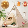 Tiny Land Kids Tipi su apšvietimu ir laužaviete, žaislai ir nešiojimo krepšys