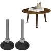 Fotelis Tissting baldų kojelės, skersmuo 30 mm, M6 x 50 mm, reguliuojamas varžtas, reguliuojamos kojelės, 10 kg apkrova, baldų išlyginimo kojelės, reguliavimo varžtas spintelėms, sofoms, stalams, kėdėms
