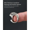 Titano raktų pakabukas Edc, mini karabinas