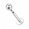 Titinis sidabrinis labret su vidiniu sriegiu, 1.2/6/3 mm