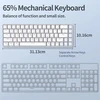 Tmkb mechaninė žaidimų klaviatūra, T68se 60% procentų klaviatūra su Usb kabeliu, anti ghosting qwerty išdėstymo mini klaviatūra su mėlynas switches, balta