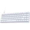 Tmkb mechaninė žaidimų klaviatūra, T68se 60% procentų klaviatūra su Usb kabeliu, anti ghosting qwerty išdėstymo mini klaviatūra su mėlynas switches, balta