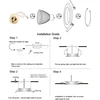 Tofisr įleidžiamas prožektorius Gu10 rinkinys, apvalus matinis juodas montavimo rėmas, skylės skersmuo 55 mm - 70 mm, su Gu10 lizdu Led arba halogeninėms (50 mm) lemputėms, 12 vnt.