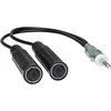 Tomzz Audio 1500-026 antenos skirstytuvas Y adapteris antenos skirstytuvo adapterio kabelio jungtis Din Iso automobilinis radijas nuo vyriško iki 2 x moteriško